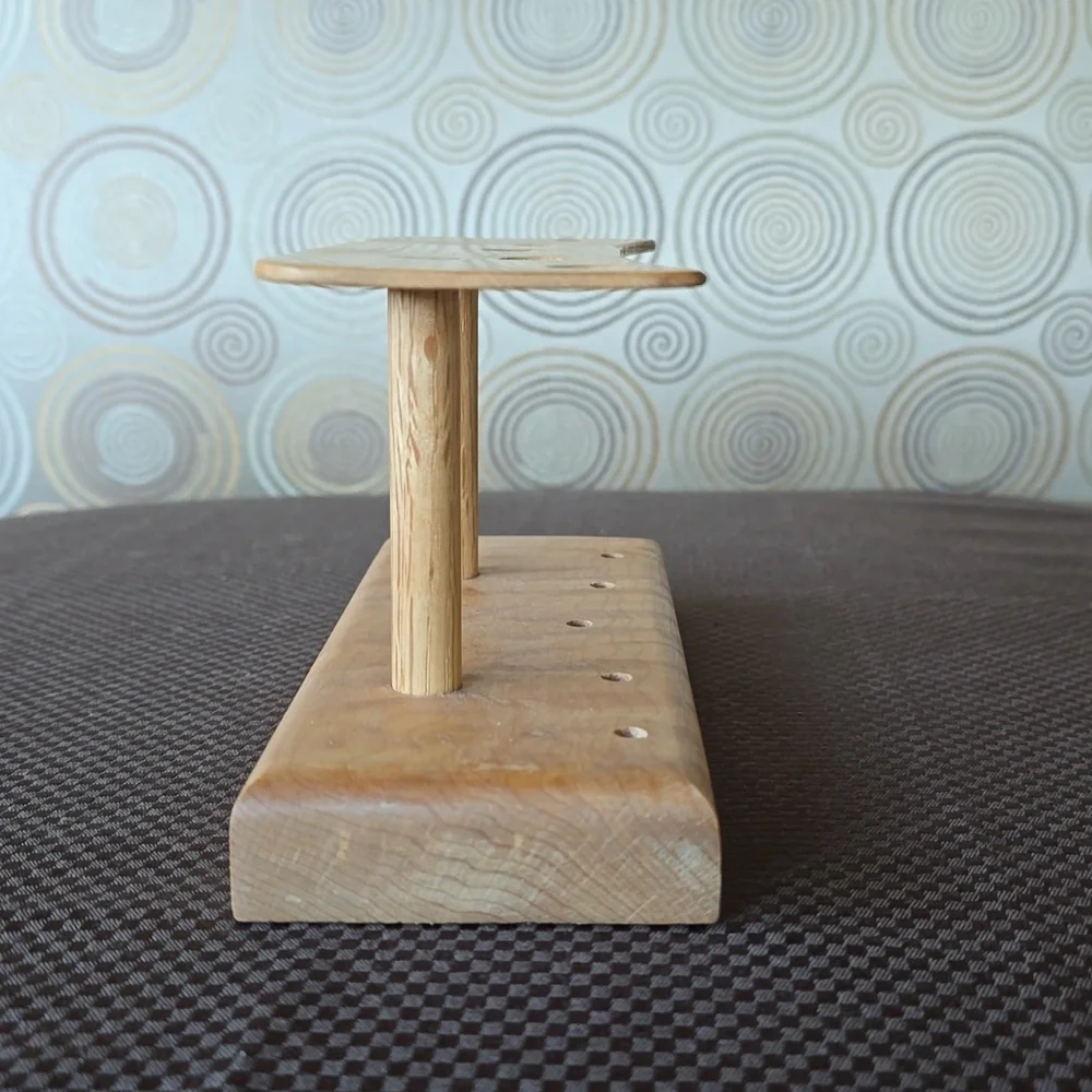 Fancy Wooden Stand For Pens, Artisan Made, Desk Decor